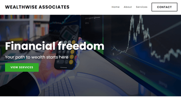 Financial advisor website