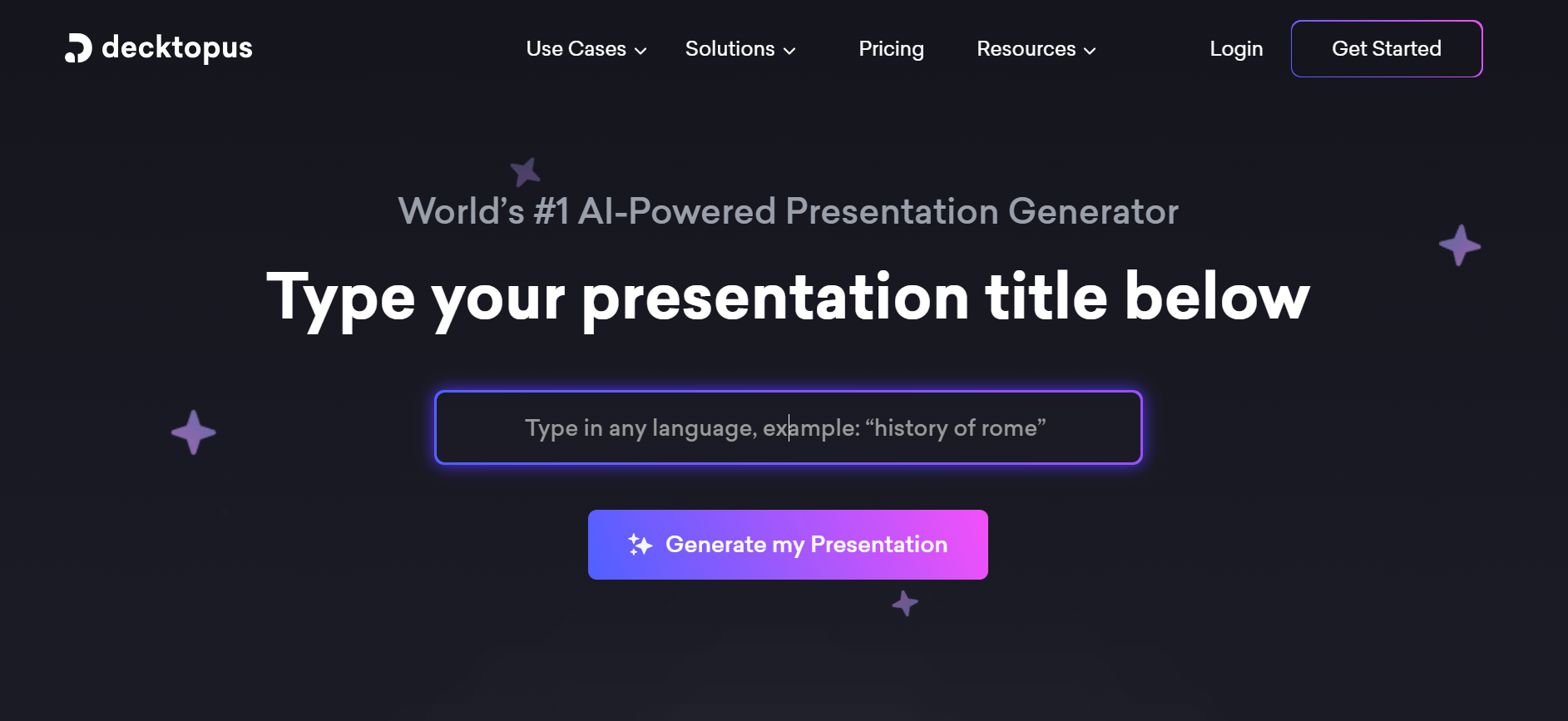 Decktopus AI - Craft Next-Level Presentations and Get Your Message Across